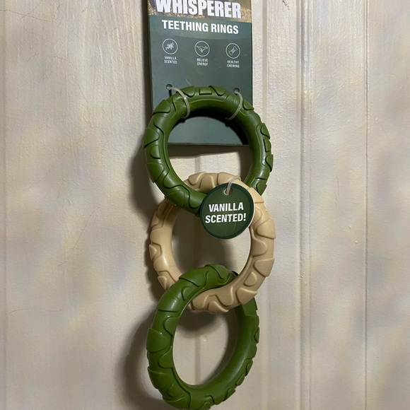 Dog Whisperer Teething Rings Vanilla Scented Yellow, Green & Beige NEW!!! - Picture 6 of 6